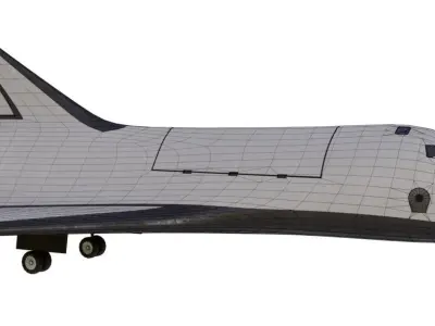 Spaceship And Satellite Low-poly 3D model