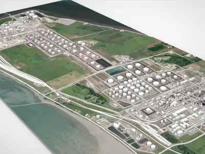 The Anacortes Refinery Washington United States 3D model