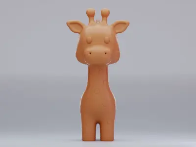 Cute Giraffe 3D STL Free 3D print model