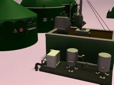 Biogas Plant 3D model