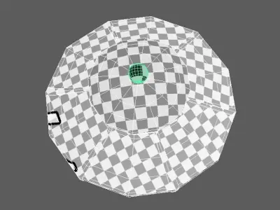 Antique gold ceramic vase Low-poly 3D model