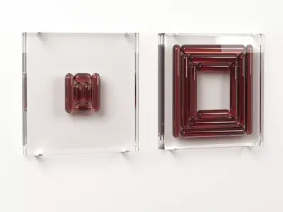 Wall Glass Blocks - Decorative Frame - The Heart - Part 1 3D model