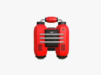 Jetpack Low Poly D02 - SciFi Character Design Low-poly 3D model