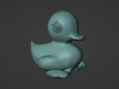 Inflatable Duck Toy 3D model