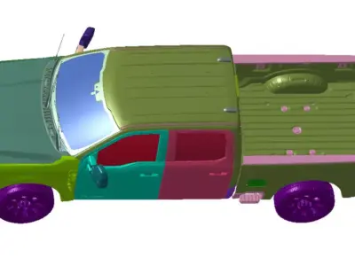 F250 4X4 CC Lariat 2023 Vehicle 3d scan data 3D model 3D model