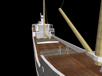 3D Ship Low Poly Low-poly 3D model