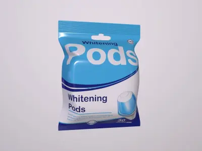 3D Stain removers and whiteners Whitening Pods - The packaging Low-poly 3D model