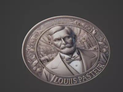 Louis Pasteur Medallion 3D print model purchase