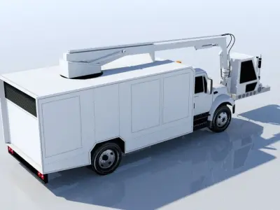 DAYSTAR DEICE TRUCK LOW POLY STATIC Low-poly 3D model