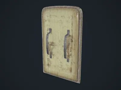 Post-Apocalypse Shield Fridge-Dnipro Low-poly 3D model