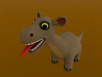 Cartoon Dino 3D Model Low-poly 3D model