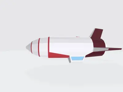 Lowpoly Air ship ready Free low-poly 3D model