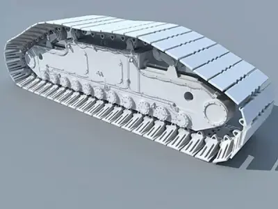Detailed Crawler Shoe 3D model