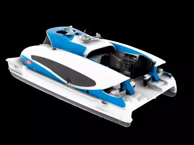 dubai ferry 3d scanned model Low-poly 3D model