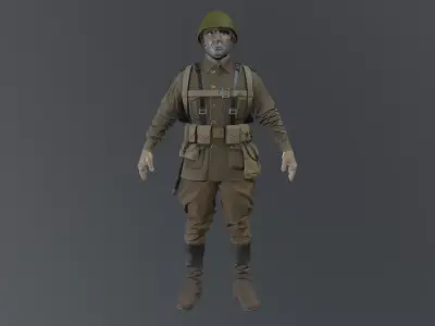 soviet soldier Free 3D model