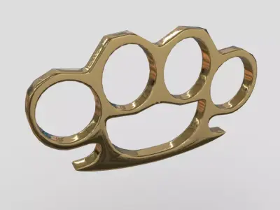 Brass Knuckles Low-poly 3D model purchase