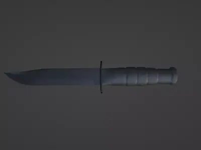 knife 3d model military melee Low-poly 3D model