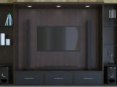 Vintage TV Cabinet 3D model
