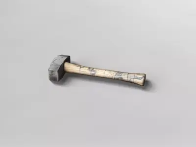 Realistic Vintage Sledgehammer 3D Model 3D model