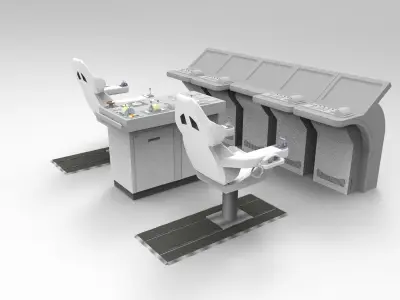 Control room ship 3D model