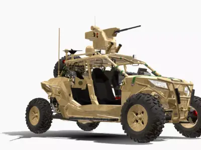UTV MILITARY 4X4  Low-poly 3D model