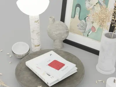 Stone - Ceramic decorative set 3d model Free 3D model