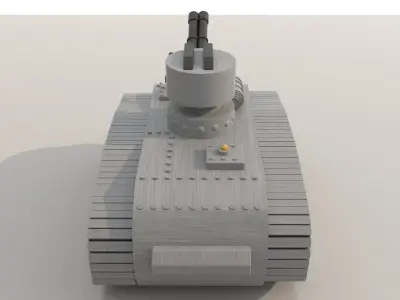 Sci-Fi Mecha Armored Military Vehicle Low-poly 3D model