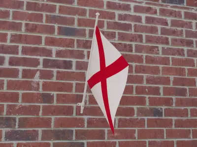 Flag of Alabama 3D model