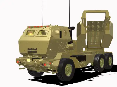 mlrs m142 himars Low-poly 3D model