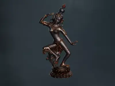 Antique Nepali Parvati Statue 3D print model