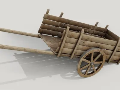 Medieval cart 3D models 3D Model Pack