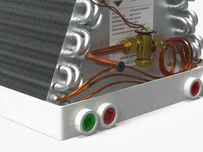 ADP HVAC Evaporator Coil Assembly Multicolor 3D model