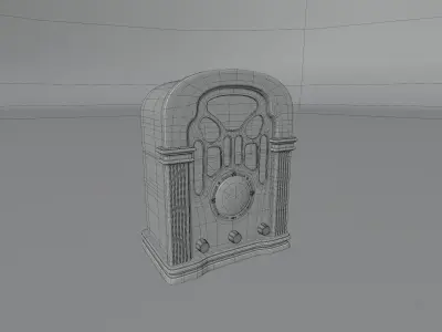 Old asset radio 3D model