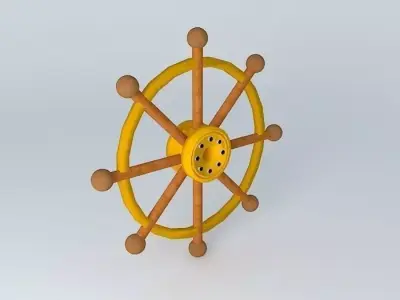 ships wheel 3D model