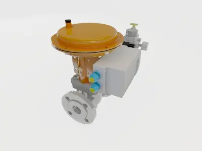 Siemens Solenoid Valve High Quality 3D Model free download 3D model
