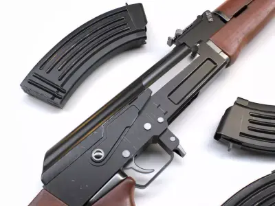  ak47 gun  Free low-poly 3D model