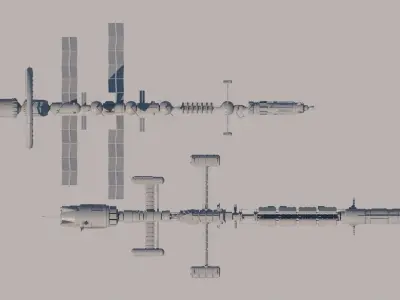Science spaceships 3D model