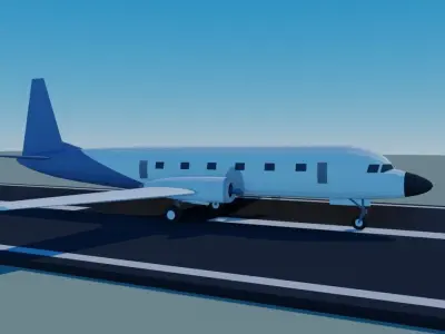 free lowpoly fictional plane model Free low-poly 3D model