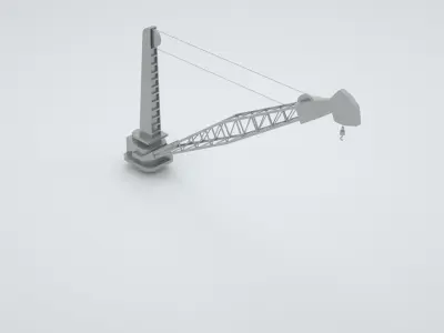 Naval Crane 2 - World War 2 Battleship 3D model