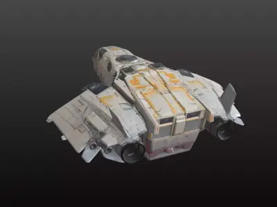Space Dropship STL Compact Military Transport 3D print model