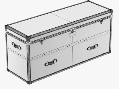 MAYFAIR RATTAN MEDIA CONSOLE 3D model