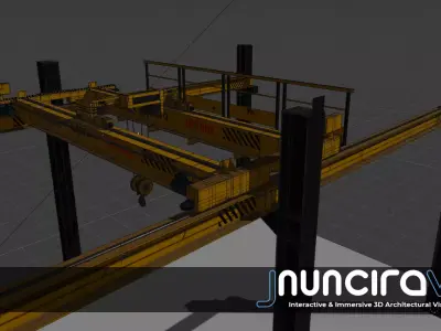 Bridge Crane Low-poly 3D model