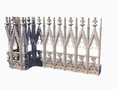  Modular Gothic Balustrade Stone Set 