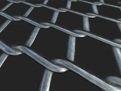 Metal Mesh  Low-poly 3D model