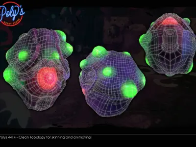 Stylized Alien Enemy Free low-poly 3D model