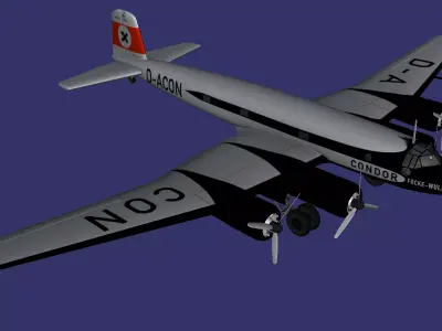 Focke-Wulf Fw 200 Low-poly 3D model