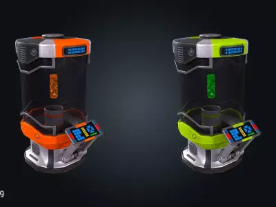 SCI-FI Energy Container V1 Futuristic Power Core Low-poly 3D model