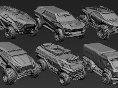 Sci-Fi Vehicles Part 2 3D model