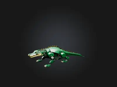 RoboCrocodile Model Low-poly 3D model