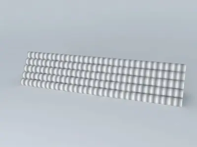 Tubings stack of metal tubes Free 3D model